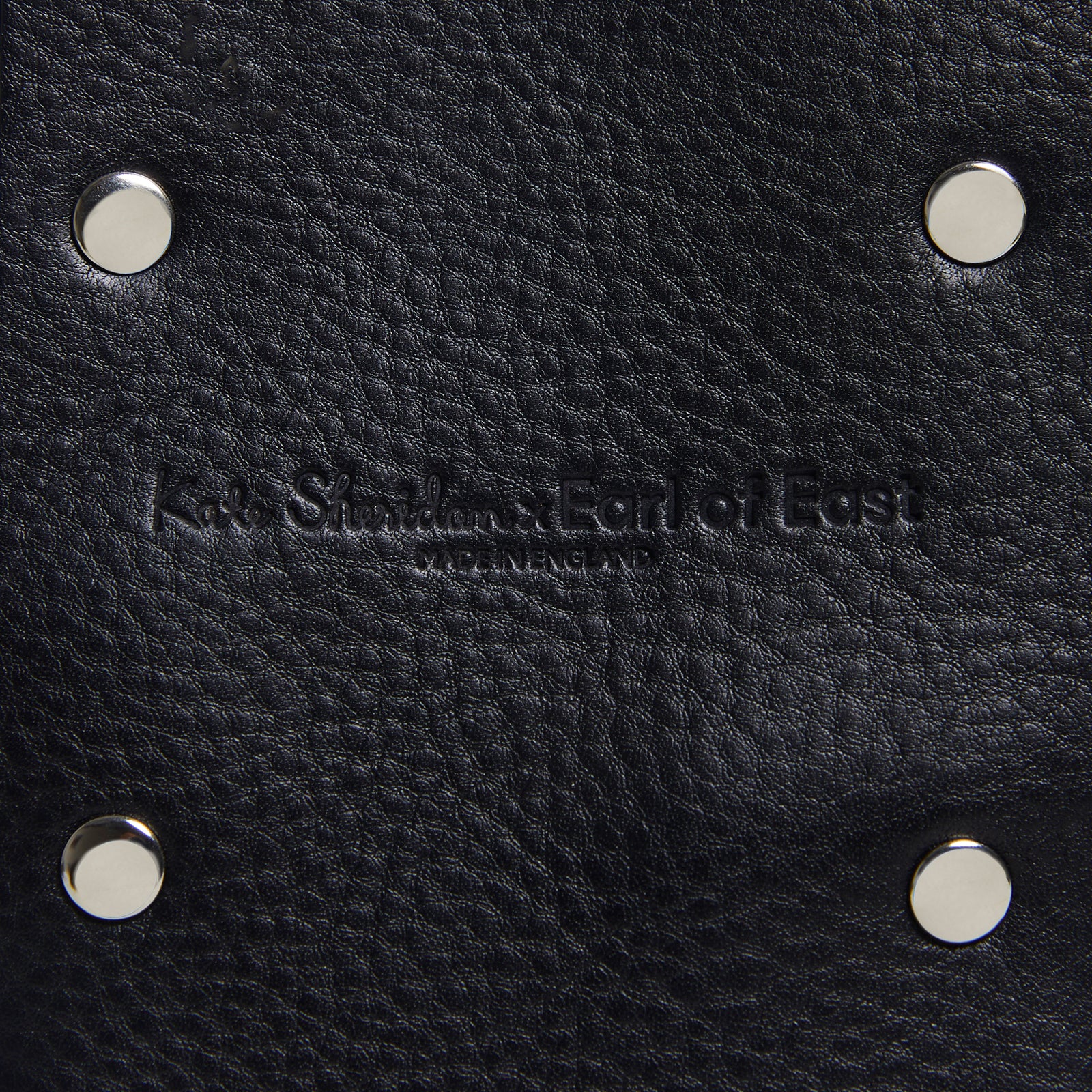Earl of East x Kate Sheridan | Leather Jigsaw Pouch - Tumbled Black - Image 3