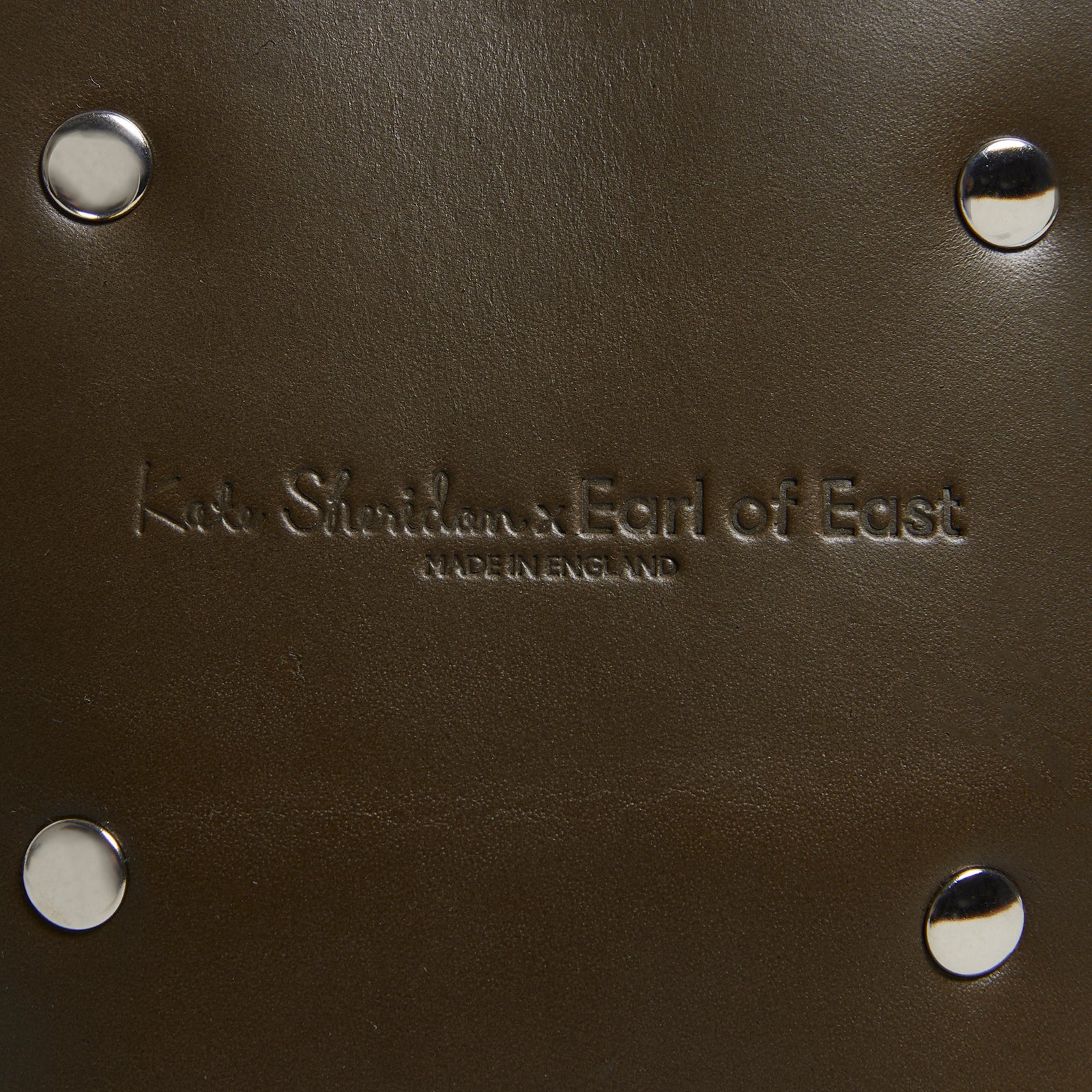 Earl of East x Kate Sheridan | Leather Jigsaw Pouch - Olive - Image 3