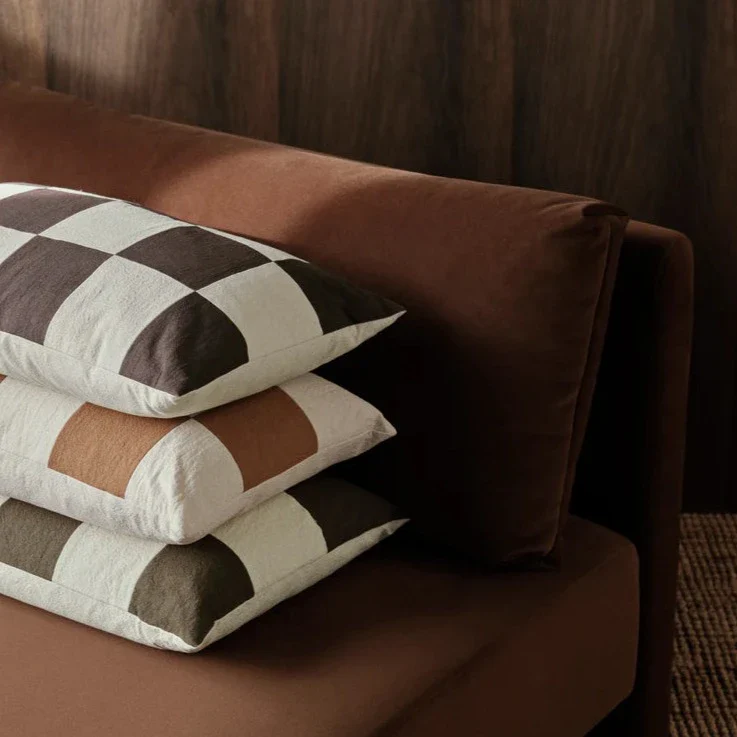 ferm LIVING | Fold Patchwork Cushion - Olive - Image 3