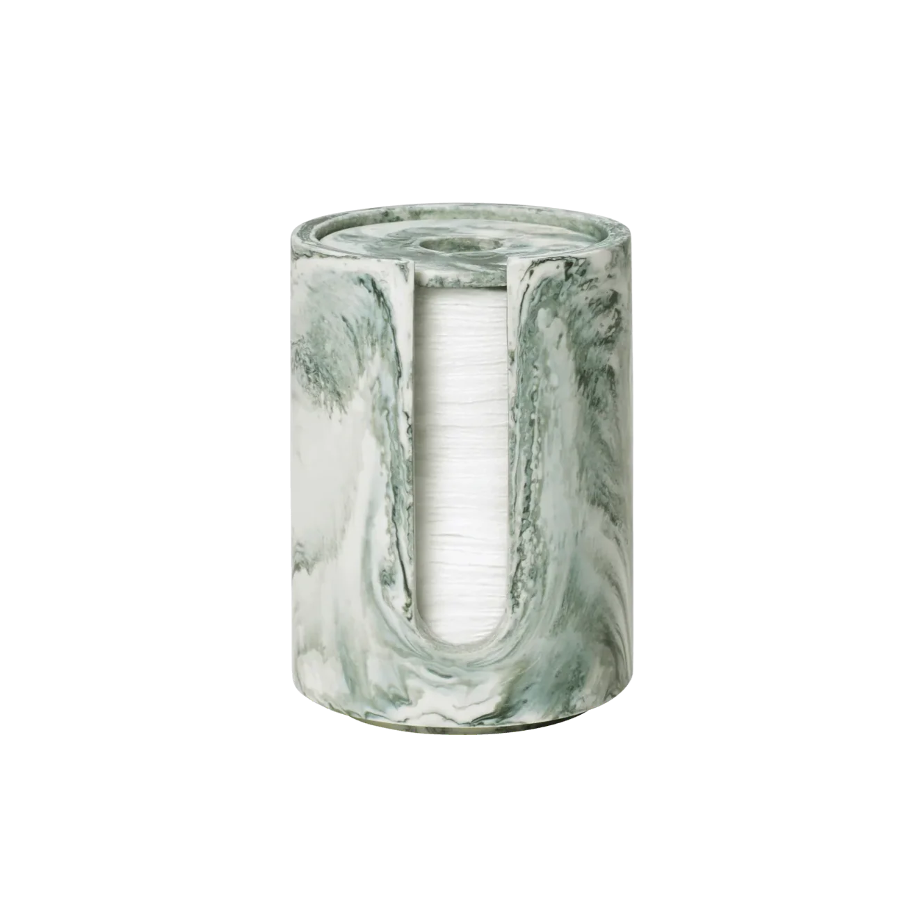 ferm LIVING | Mist Cotton Pad Holder - Emerald Off-White - Image 2