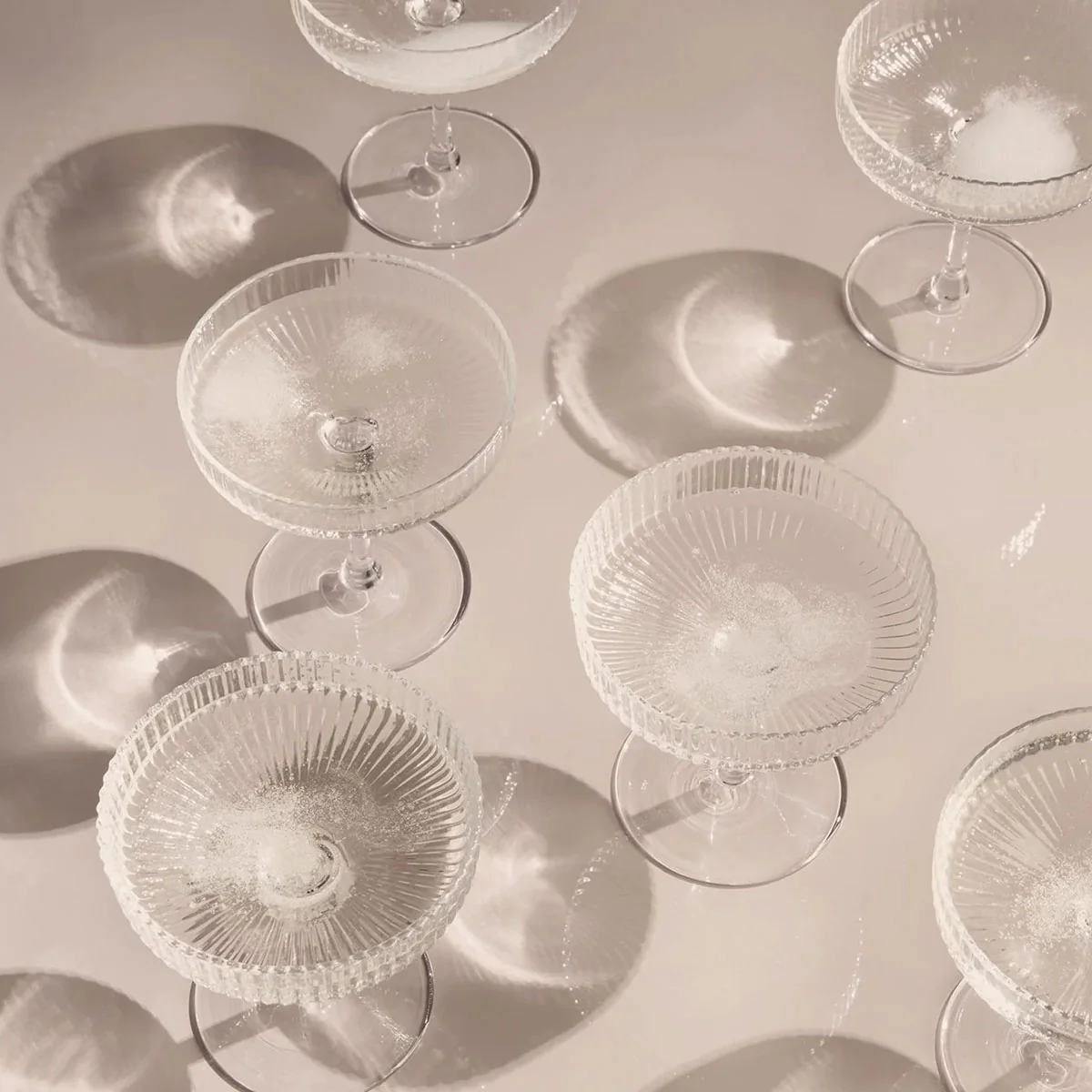 ferm LIVING | Ripple Champagne Saucer - Set of 2 - Clear - Image 2