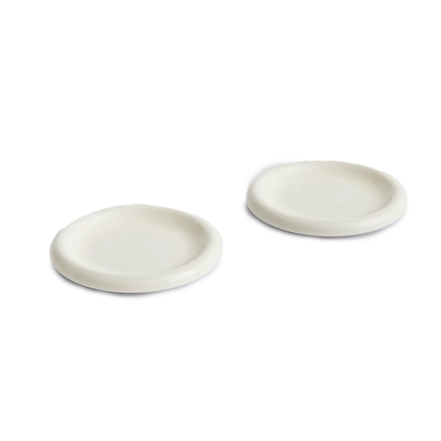 HAY | Barro Plate Set of Two - Ø18 - Off-White