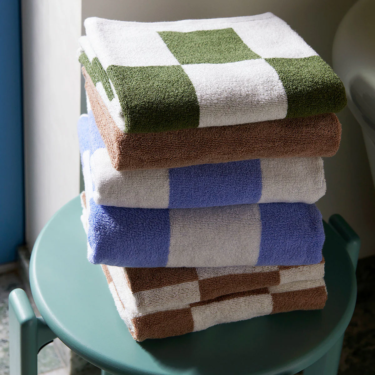 HAY | Cotton Hand Towel in Sky Blue - Image 3