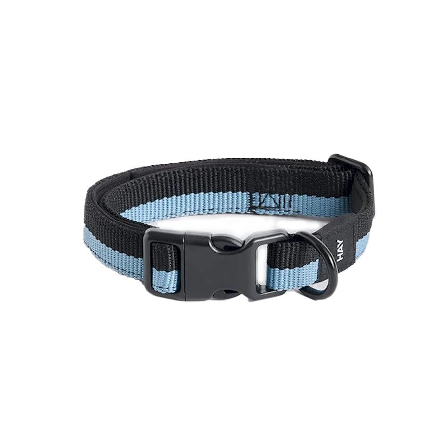 HAY | Dog Collar S/M - Flat - Blue/Black