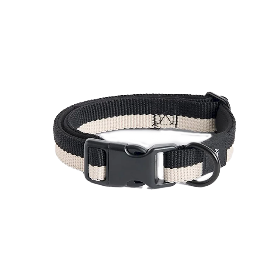 HAY | Dog Collar M/L - Flat - Black/White