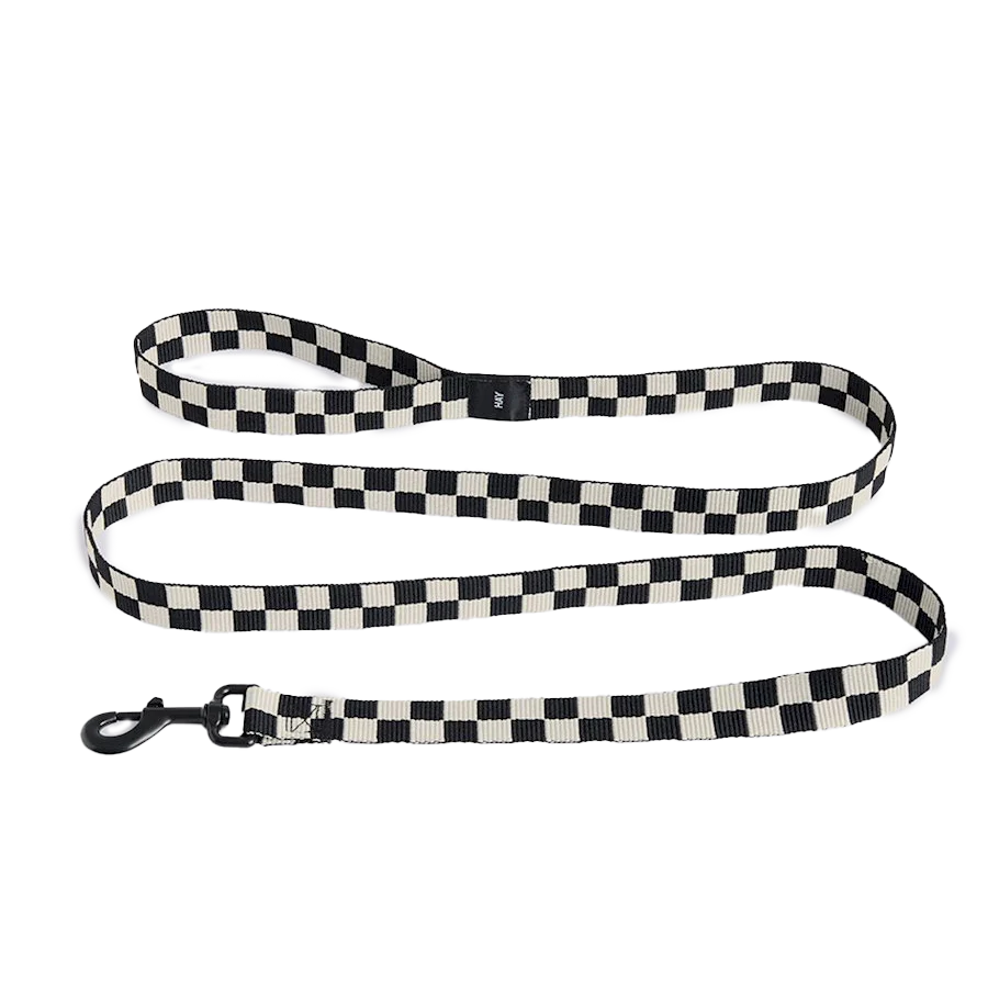HAY | Dogs Leash - Flat - Black/White Check