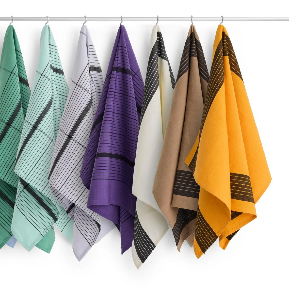 HAY | Linear Tea Towel - Mocca - Image 2