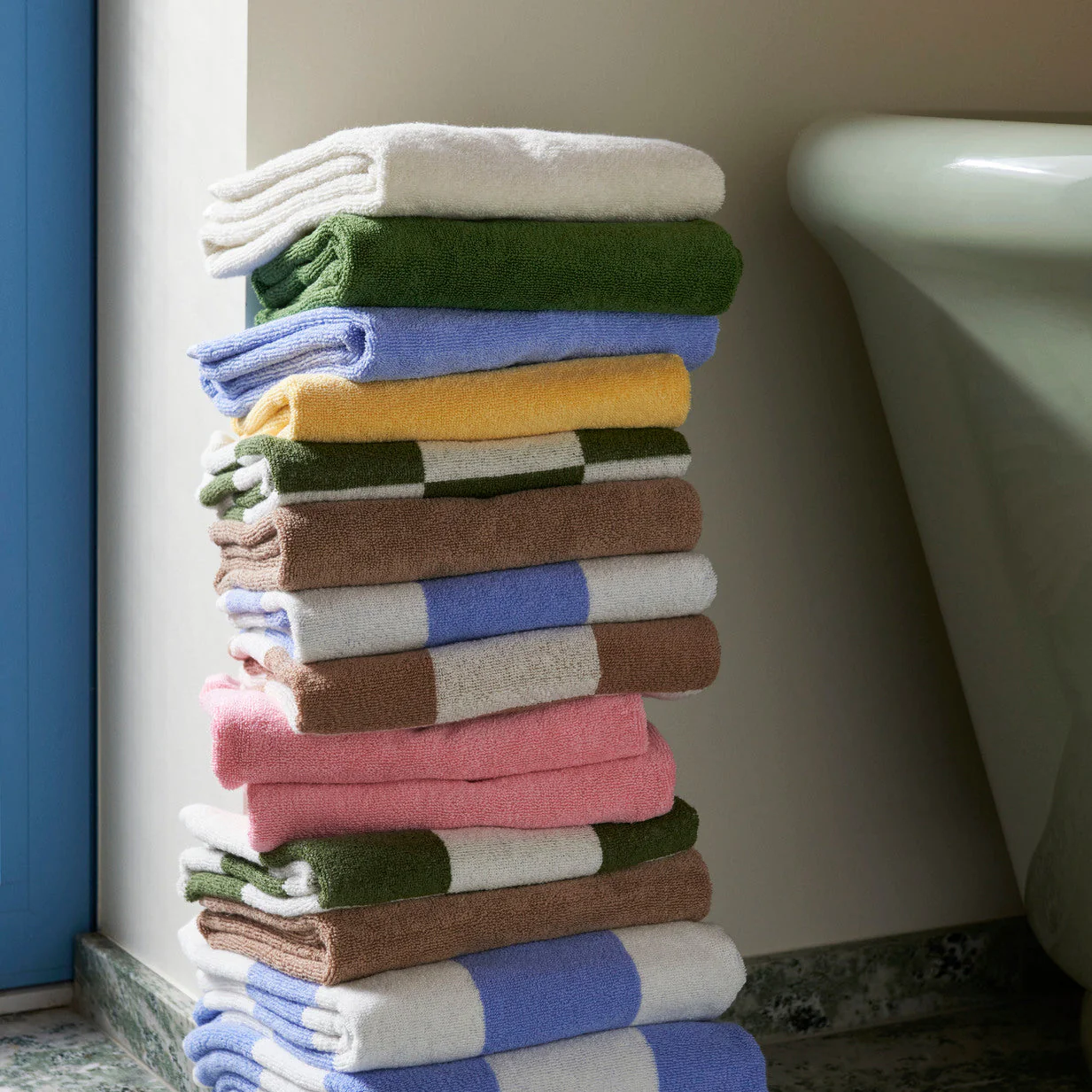 HAY | Mono Hand Towel - Sky Blue - Image 3