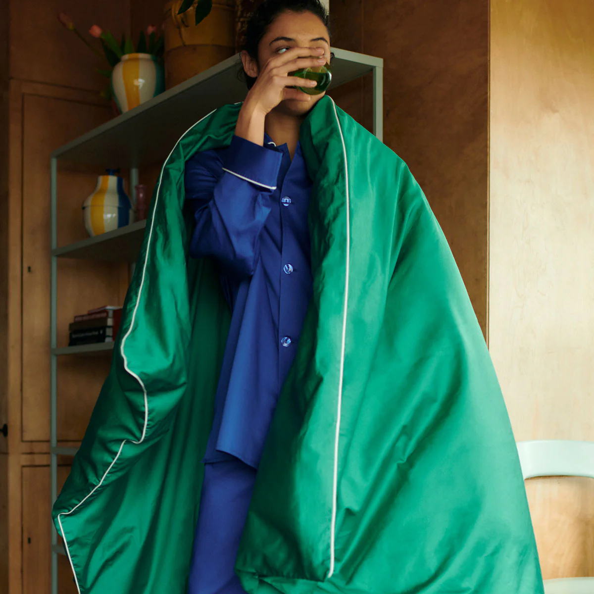 HAY | Outline Pyjama - Long Sleeve Shirt - Vivid Blue - Image 3